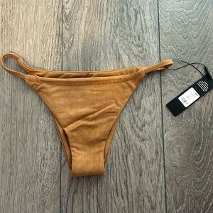 Suede Brown Bikini Bottom